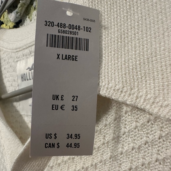 HOLLISTER Retro Johnny Collar Sweater Polo XL NWT - Picture 3 of 3